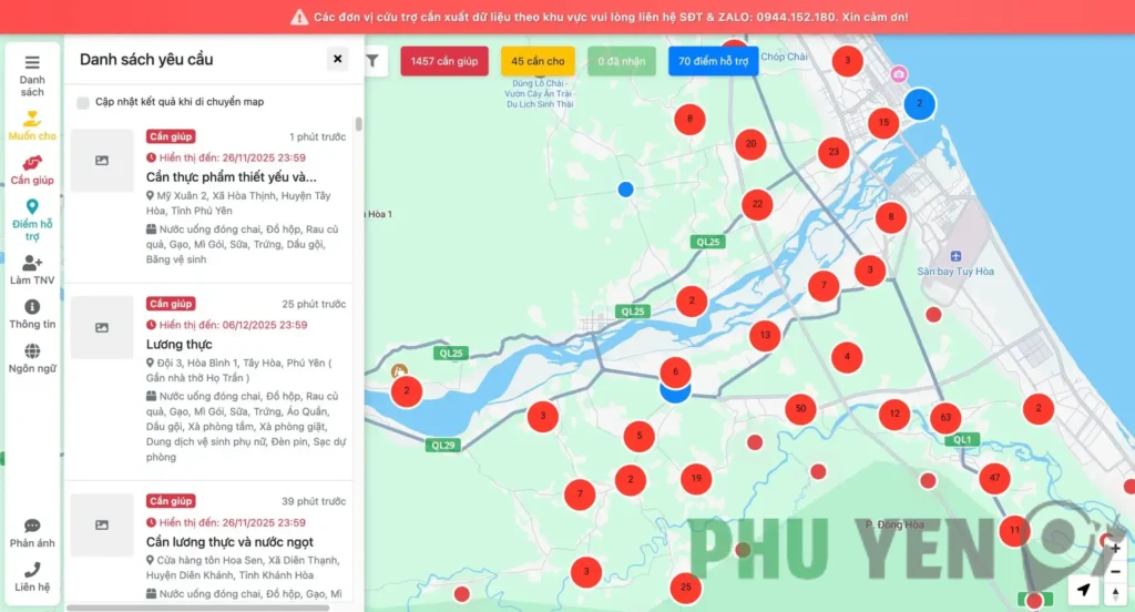 CẦN KẾT NỐI CỨU TRỢ KHẨN CẤP MIỀN TRUNG TẠI WEB CUUTRO.JCI.VN
